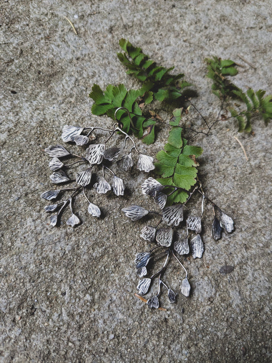 Kinetic Maidenhair Fern Earrings