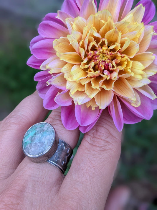 Handmade Sterling Silver Ring – Quilt Band Design