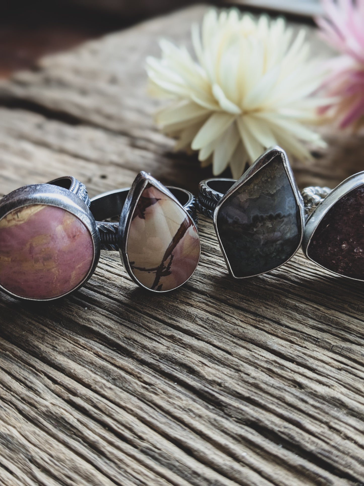 Handmade Sterling Silver Rings – Various Sizes & Cabochons - Batch 1