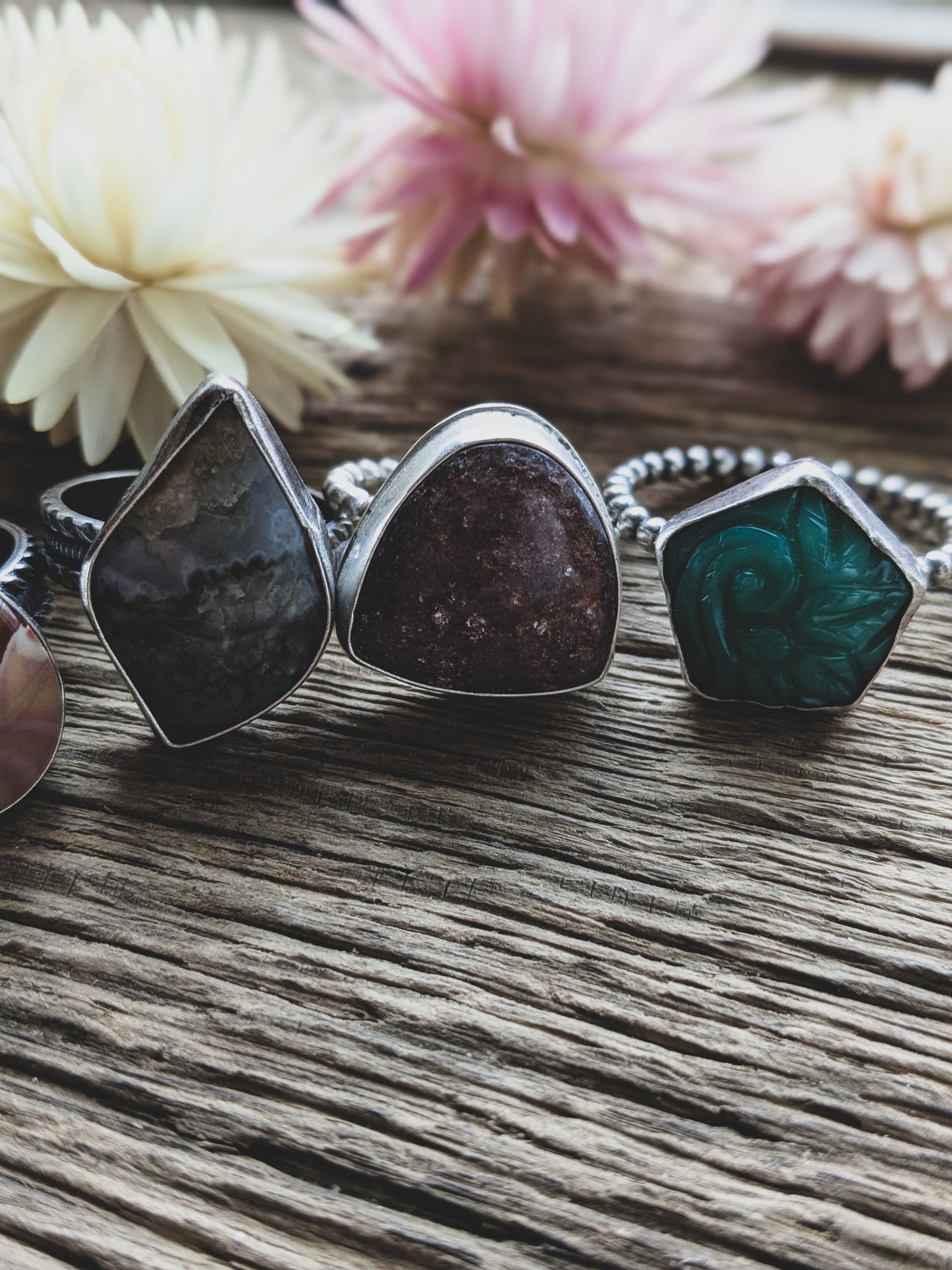 Handmade Sterling Silver Rings – Various Sizes & Cabochons - Batch 1