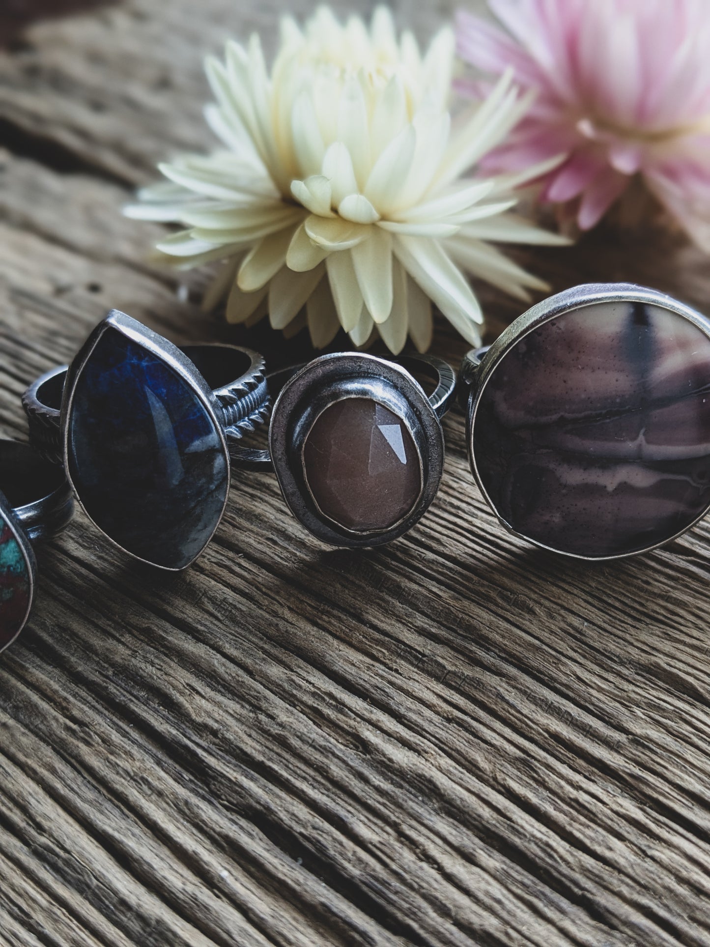 Handmade Sterling Silver Rings – Various Sizes & Cabochons - Batch 2