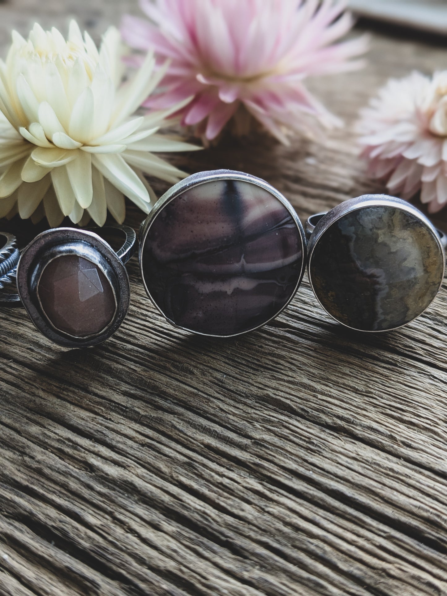 Handmade Sterling Silver Rings – Various Sizes & Cabochons - Batch 2