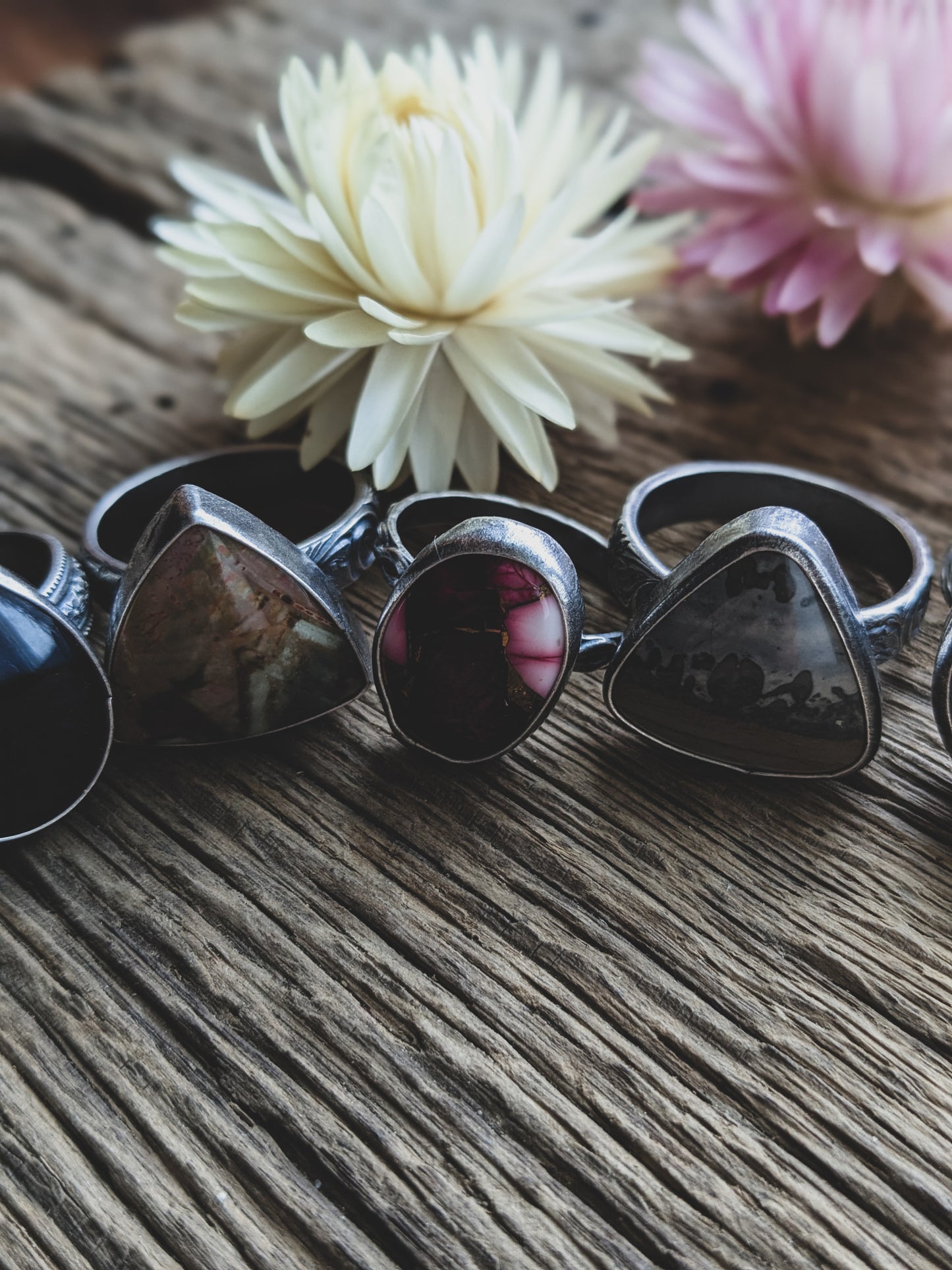 Handmade Sterling Silver Rings – Various Sizes & Cabochons - Batch 3