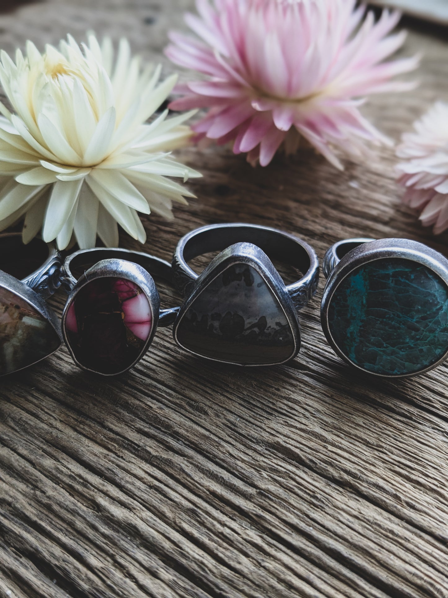 Handmade Sterling Silver Rings – Various Sizes & Cabochons - Batch 3